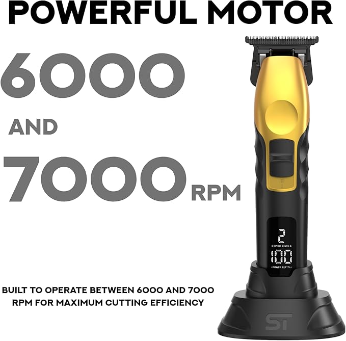 Supreme Trimmer 2Spee ST622 – Cordless Beard & Hair Trimmer for Men | 2-Speed Motor, 180 Min Runtime, Zero-Gap Adjustable Blade, Digital Display, Removable Blade Design