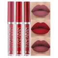 BestLand 3Pcs Matte Liquid Lip Gloss Set - 24H Transfer-Proof, Moisturizing & Non-Sticky I Mauve Pink, Classic Red, Deep Burgundy I Vegan + Cruelty-Free for Daily & Party