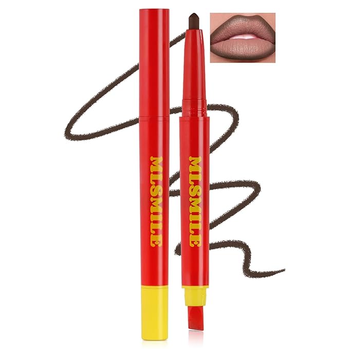Noerrors 2-in-1 Lip Liner Pencil with Silicone Blending Tip,Creamy Matte Lip Pencil for Defining, Precise Application,Long-Lasting,Smudge-Resistant Lip Contour,Cocoa,Shaping & Featherproof Lock Makeup