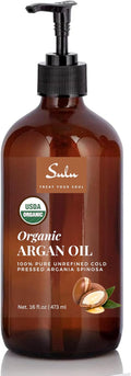 16 Ounces/ 473 ML Pure Certified Organic Cold Pressed Unrefined Extra Virgin Moroccan Argan Oil