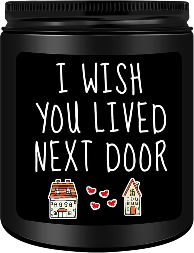 Birthday Unique Men Gifts, I Wish You Lived Next Door Scented Candles, Birthday Gifts for Men