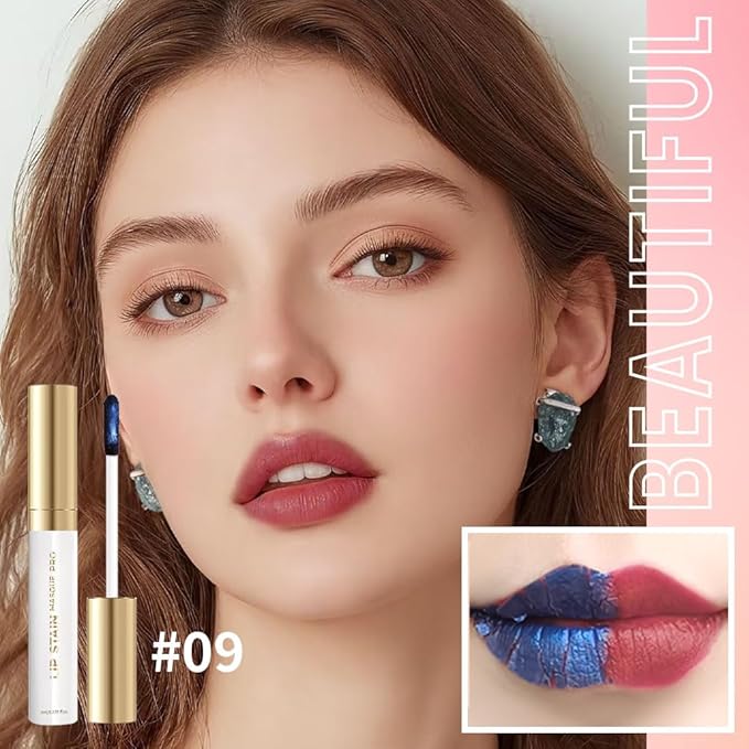 Lip Liner - Peel Off Lip Stain | Long Lasting Matte Lip Tattoo | Transfer Proof, Hydrating Formula with Hyaluronic Acid & Vitamin E | Vegan & Cruelty-Free | for All Skin Types(9#rose beige,)