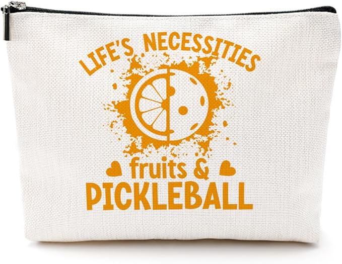 Pickleball Gifts Makeup Bag Pickleball Accessories Cosmetic Bag Pickleball Zipper Pouch Pickleball Lover Gifts for Girls Women Her Pickleball Fans Player Coach Girlfriend Christmas Birthday Gifts