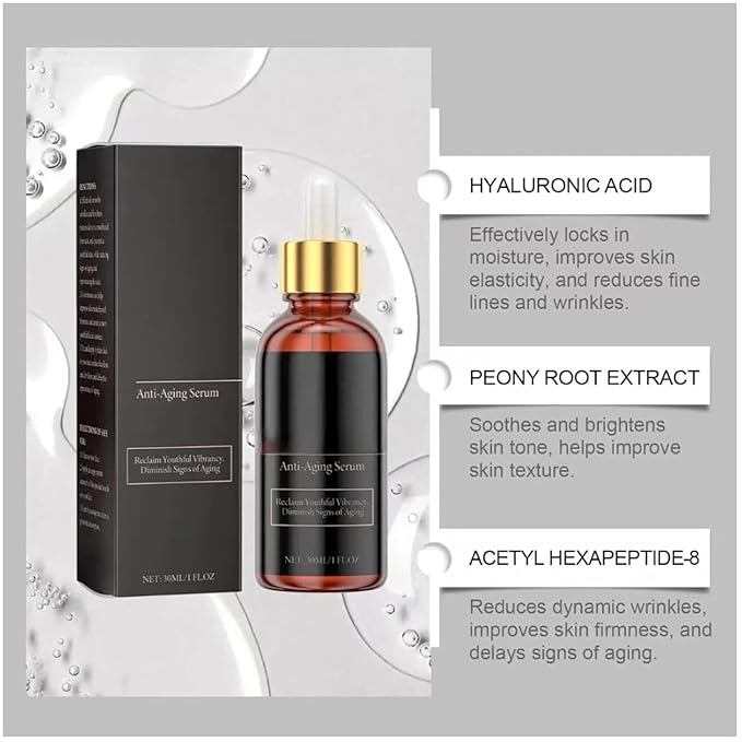 Facial Serum with Glycerin and with Peptides - Formula to Help Reduce Appearance of Fine Lines and Improve Skin Elasticity(2PCS)