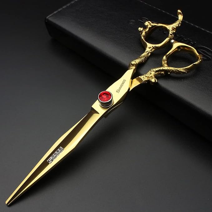 5.5/6 /7 Inch Purple Dragon Knight Professional Japanese Hair Scissors Barber Scissors Set (7 inch Cutting)