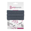 Burlybands Large Hair Ties for Thick, Heavy or Curly Hair - Non-Slip, Non-Damage, Seamless Women's Ponytail Scrunchies - Dk Gray, 3 Pcs
