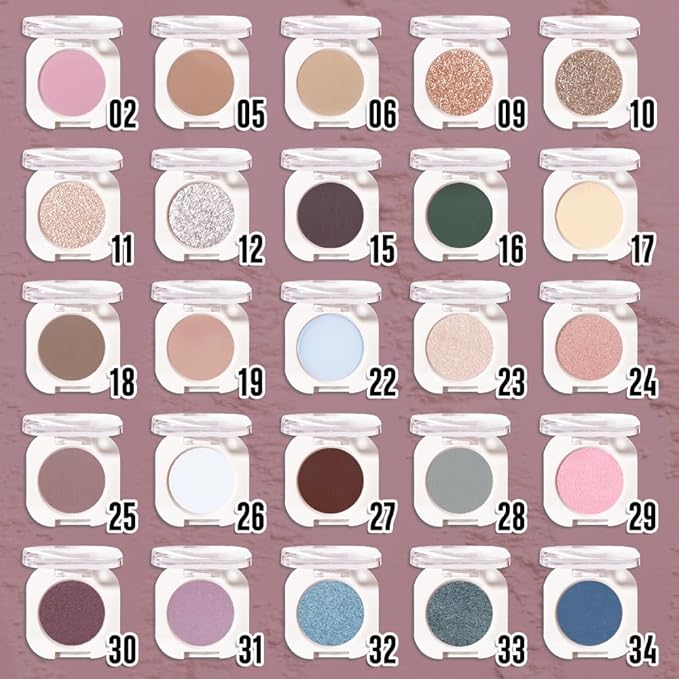 Mauve Taupe Matte Single Eyeshadow, Lightweight Blendable Mini Eye Shadow for Older Women, Monochrome Eyeshadow Palette Makeup Pigmented Waterproof, Vegan & Cruelty-Free, 25