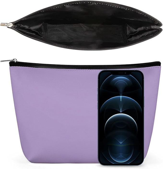 Women's Toiletry Bag, Travel Cosmetic Bag, Large Makeup Case, Purple Personality Fashion Zipper Cosmetic Case