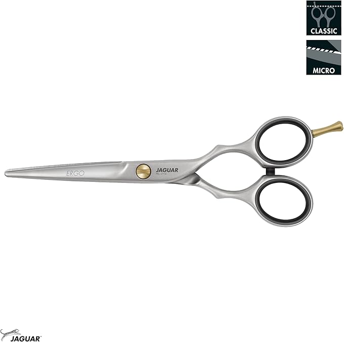 Jaguar Hairdressing Shears Pre Style Ergo 6.0 Inch Professional Stainless Steel Hair Cutting & Trimming Scissors for Salon Stylists and Barbers, Satin Finish Look, Classic Design, Made in Germany