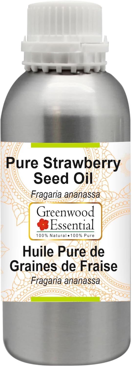 Greenwood Essential Pure Strawberry Seed oil (Fragaria ananassa) Natural Therapeutic Grade 1250ml (42 oz)