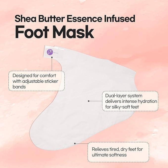 Epielle Moisturizing Foot Mask 6 Pairs, Deep Moisturizing Socks for Dry, Cracked Feet, Self Care Gifts for Women, Spa Kit, Stocking Stuffers, Thanksgiving Essentials