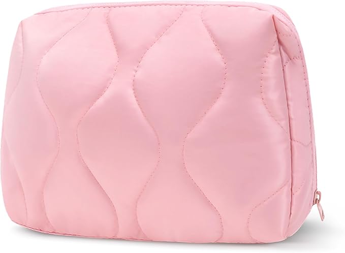 Makeup Bag, Wide-open Cosmetic Bag, Toiletry Bag for Women, Travel Essentials Organizer, Compact Lightweight for Daily Use