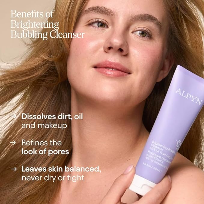 Alpyn The Clear Skin Method: 4.0 Fl Oz. Pore Perfecting Liquid + 1 Fl Oz Clarifying Facial Oil + 4 Fl Oz. Brightening Bubbling Cleanser