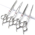 6/7/8/9-inch professional hair clipper set, stainless steel sharp hair clippers, hairdresser specific scissor(7 inches, 4 pieces)