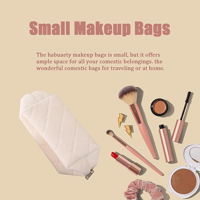 Makeup Bag Small Cosmetic Bags for Purse Women Girls Y2k Checkered Simple Make Up Pouch