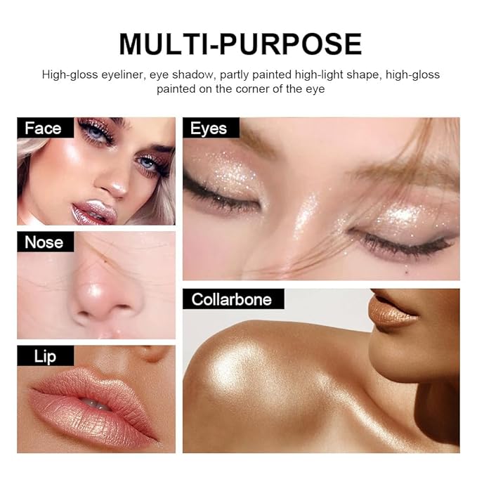 Green Eyeshadow Stick Makeup, Waterproof Hypoallergenic Long Lasting Cream Eye Shadow Pencil, Highlighter Matte Crayon eyes liner, Glitter Primer Palette Shimmer Eyeliner Pen