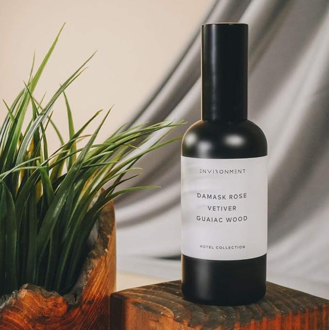 ENVIRONMENT Inspired by 5-Star Resort FMT Room Spray, 100ml Air Freshener (Damask Rose | Vetiver | Guaiac Wood) Home Fragrance Accessories, Room Perfume, Room Deodorizer, Vegan & Cruelty-Free