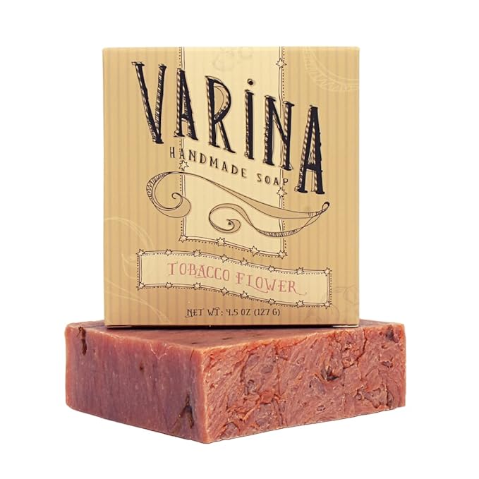 Natural Tobacco Flower Bar Soap - Gentle Cleansing for Sensitive Skin, Earthy Scents - 3 Pack