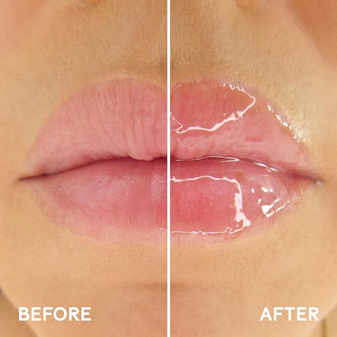 Winky Lux Peach Whisper Barely There Sheer Tinted Lip Oil - Hydrating Lip Gloss Tint, Peachy Pink Glossy Lip Balm, Juicy Non Sticky Long Lasting Formula, Infused with Jojoba Oil & Soft Vanilla Scent