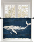 Sheer Curtains 45 Inch Length, Summer Whale Semi Sheer Curtains Light Filtering by Unknown