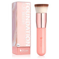 DUcare Flat Top Kabuki Foundation Brush - Premium Makeup Brush for Liquid, Cream, and Powder - Buffing, Blending, and Face,Pink