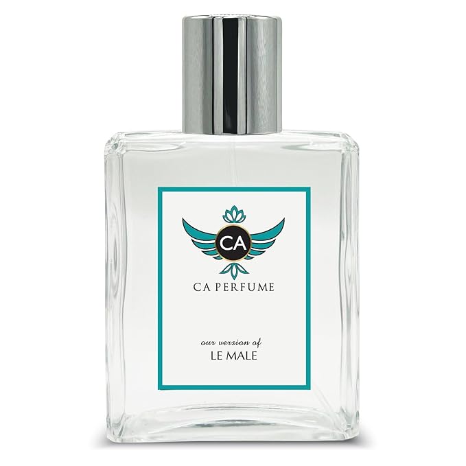 CA Perfume Impression of Le Male For Men Replica Fragrance Dupes Eau de Parfum Spray Bottle 3.4 Fl Oz/100ml-X1