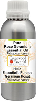 Greenwood Essential Pure Rose Geranium Essential Oil (Pelargonium roseum) Steam Distilled 300ml (10.1 oz)