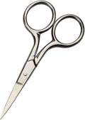 Professional Grooming Scissors for Personal Care Facial Hair Removal and Ear Nose Eyebrow Trimming Stainless Steel Fine Straight Tip Scissors Men