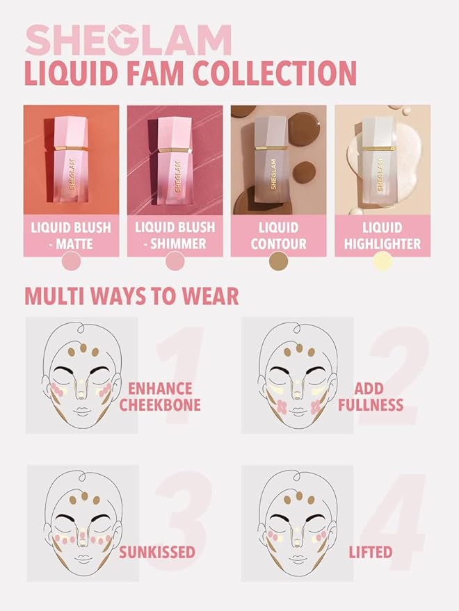 SHEGLAM Color Bloom Liquid Blush Makeup for Cheeks Matte Finish - Risky Business