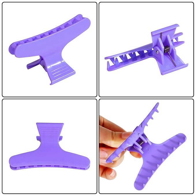 Ondder Butterfly Hair Claw Clips for Styling & Sectioning - Pro Hair Clamp Clips for Makeup, Cutting & Coloring - Hair Accessories for Women & Girls