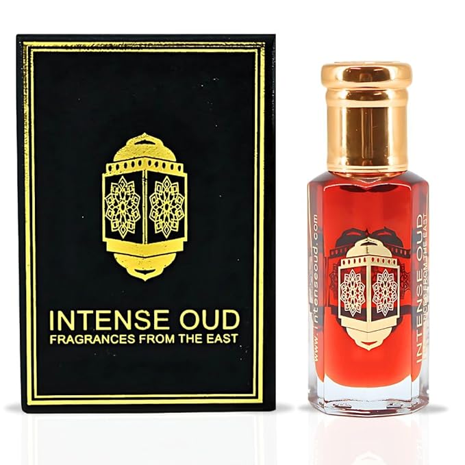 INTENSE OUD Gold Saffron Long Lasting Arabian Perfume Oils for Women 12ML (0.40 OZ) Fragrance Oil With Exotic Saffron, Amber & Sweet Vanilla Notes - Concentrated Perfume Oil in Black Gift Box