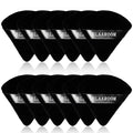 BLAAROOM 12 Pieces Powder Puff Face Makeup Puff, Velour Triangle Powder Puffs for Loose Powder Soft Cosmetic Foundation Sponges Wedge Shape Beauty Makeup Tools - Black