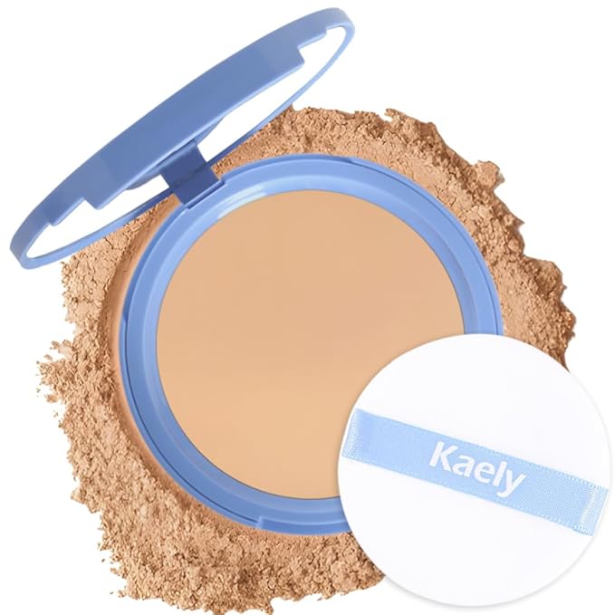 Oil Control Matte Perfection Face Powder Compact For Women, Matte Smooth Flawless Setting Powder Makeup, Polvo Compacto De Maquillaje, Waterproof Long Lasting, 0.35Oz (03 Pure Beige)