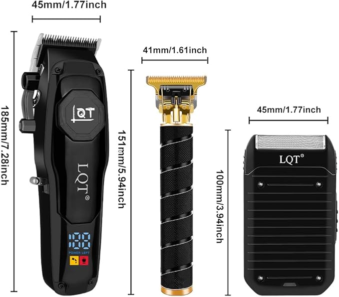 Hair Clippers for Men,3 In1 Cordless Beard Trimmer Electric Shavers,T-Blade Barber Clippers and Trimmer Set,Electric Hair Cut Machines,Men’s Grooming Kit for Gifts,for Home, Barber