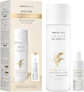 THANKYOU FARMER Rice Pure Skincare Set, Full Size Toner(7.03 fl oz) + Mini Size Ampoule(0.35 fl oz) Korean Skincare Set, Glass Skin
