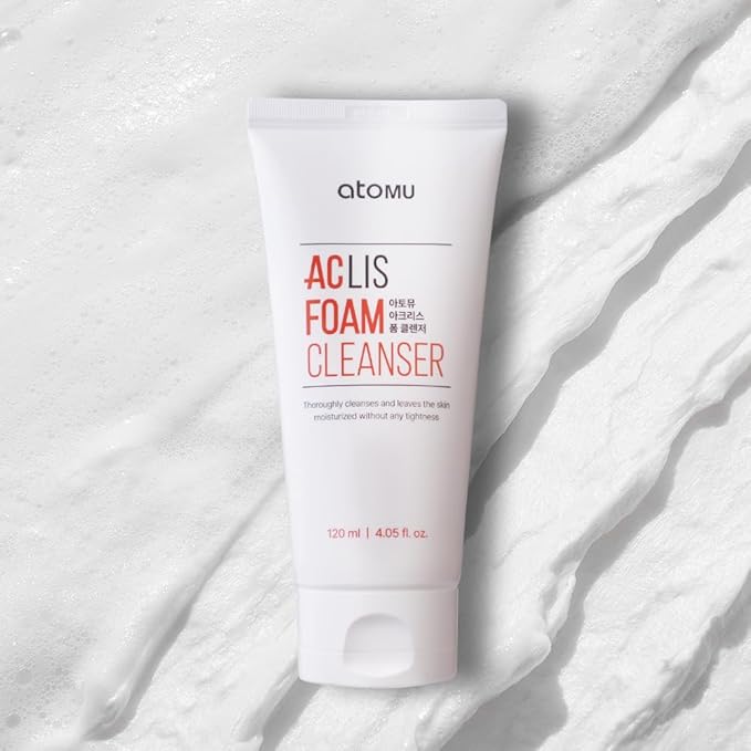 ATOMU Mildly alkaline oily acne sebum removal deep cleansing ACLIS foam cleanser, 4.05 fl.oz.