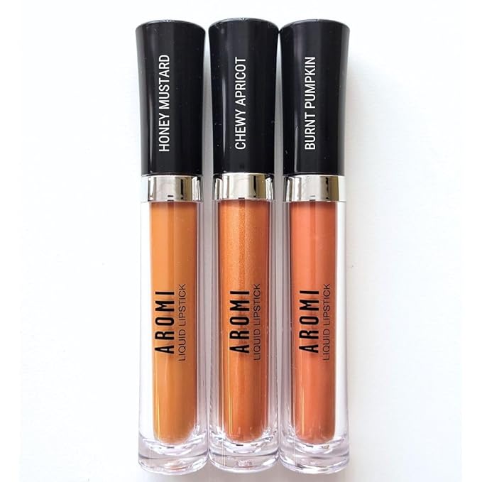 Aromi Yellow Gold Matte Liquid Lipstick | Long-Lasting Lip Color for Women, Apricot Squash Shade, Vegan, Waterproof, Burnt Pumpkin Shade (Honey Mustard)