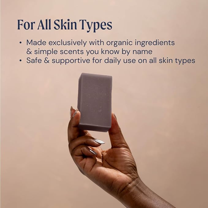 Ameo Life Organic Lavender Silver Soap with 30 ppm Silver - Naturally Cleanses the Skin, 4 oz Colloidal Silver Soap Bar for Women and Men