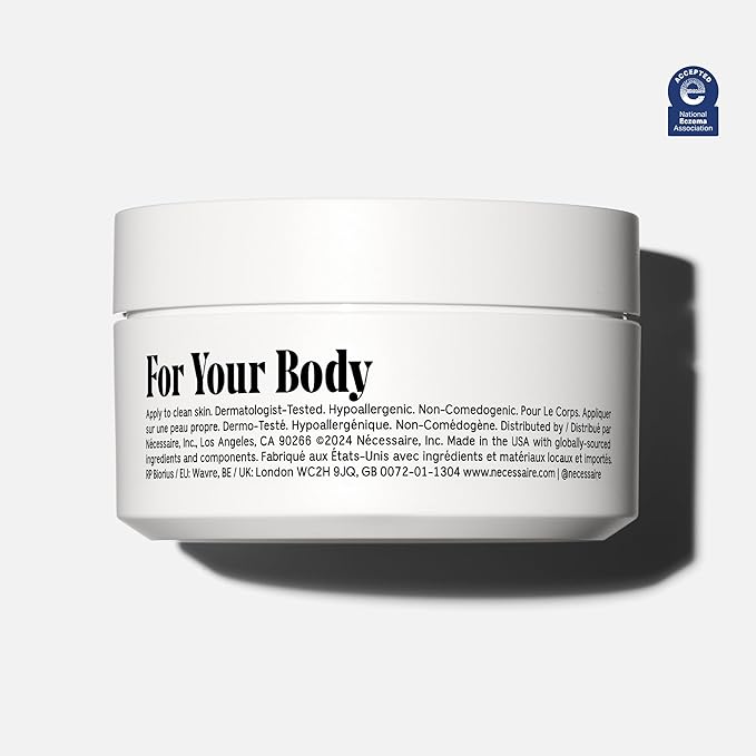 Nécessaire The Body Cream – Fragrance-Free Barrier Repair Body Moisturizer with Niacinamide, Ceramides & Hyaluronic Acid – Rich Hydration for Dry, Sensitive Skin – Dermatologist-Tested – 6.8 oz