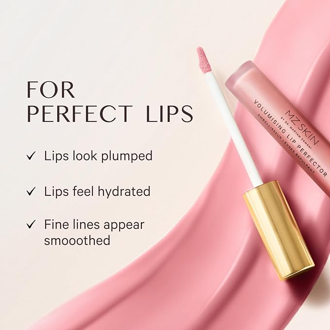 MZ SKIN Volumising Lip Perfector 0.10 fl oz | Peptide Plumping Lip Gloss with Hyaluronic Acid & Mint | Hydrates, Smooths & Enhances Lip Volume