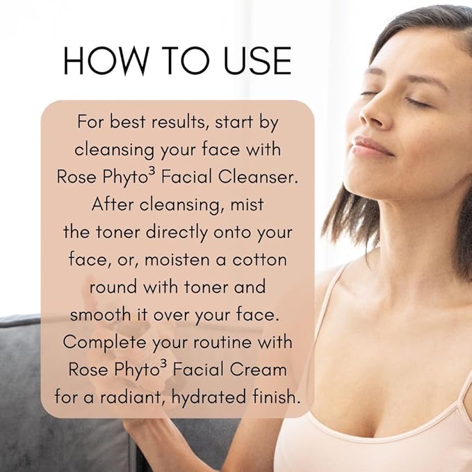 Peak Scents Organic Phyto³ Rose Water Facial Toner Spray - Pure Rosewater for Face, with Acaí and Herbal Extracts - Eco-Friendly and Vegan - Hydrating Rose Water Organic Face Spray (4 oz)