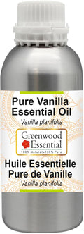 Greenwood Essential Pure Vanilla Essential Oil (Vanilla planifolia) Steam Distilled 300ml (10.1 oz)