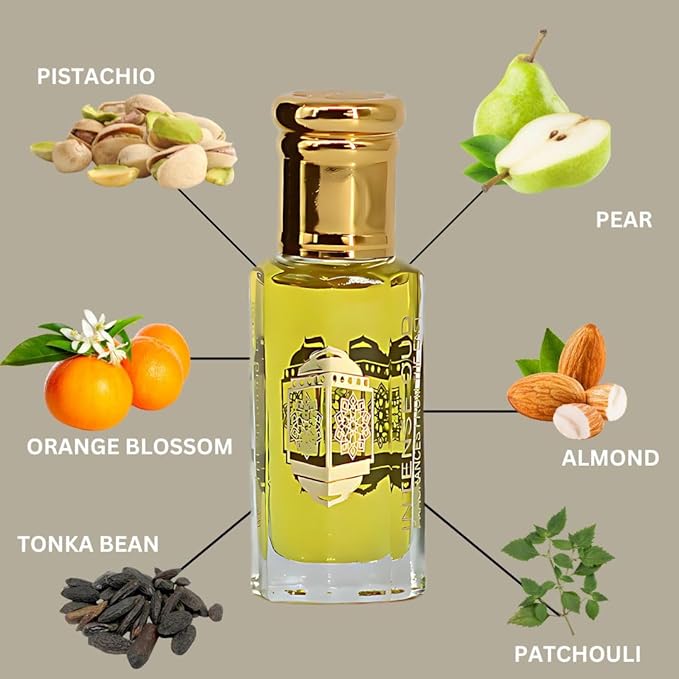 INTENSE OUD Now Girl Long Lasting Arabian Perfume Oils for Women 12ML (0.40 OZ) Fragrance Oil with Fresh Pistachio, Pear, Creamy Florals & Nutty Base - Concentrated Perfume Oil in Black Gift Box