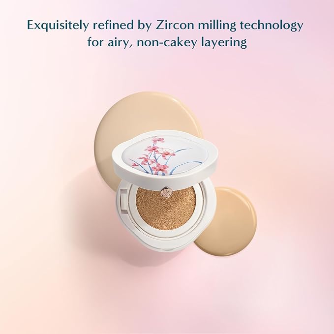 FLORASIS Flawless Jade Breathable Longwear Cushion Foundation (Ode to Embroidery) (N25 Rippling Lotus, 1 Count)