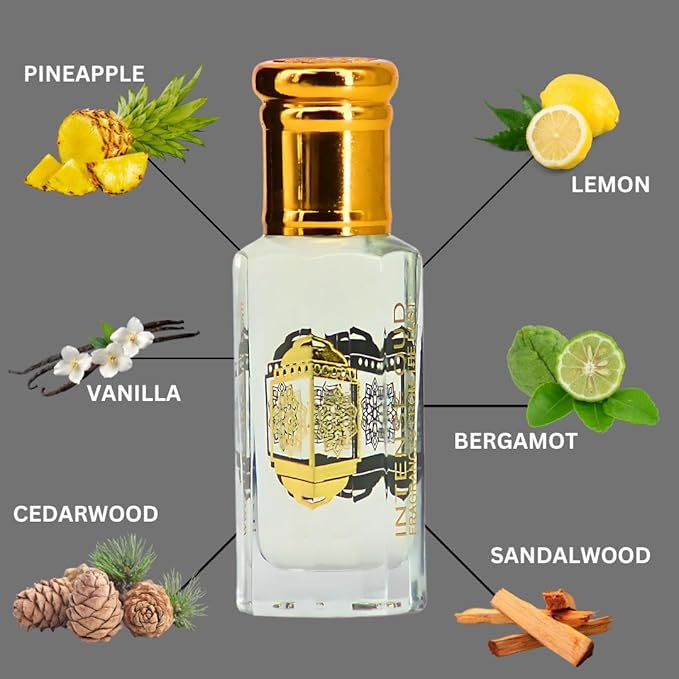 INTENSE OUD Khalab Long Lasting Arabian Perfume Oils for Women 12ML (0.40 OZ) Fragrance Oil With Zesty Citrus, Creamy Vanilla & Smooth Woody Notes - Concentrated Perfume Oil in Black Gift Box
