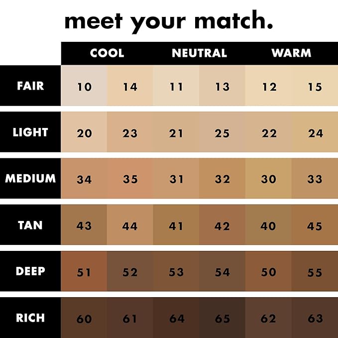 e.l.f. Soft Glam Foundation, Medium Coverage, Long-Lasting & Buildable Foundation For A Smooth, Satin Finish, Vegan & Cruelty-Free, 44 Tan Cool