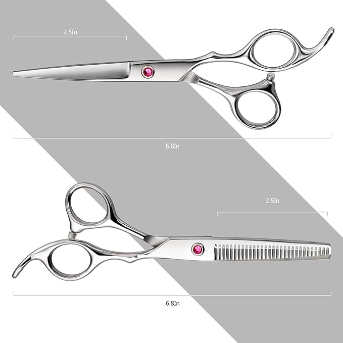 Fcysy Professional Barber Scissors - Thinning Shears for Men & Women, Salon Hair Trimming Kit with Scissors Set