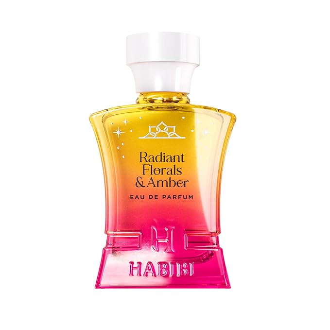 H HABIBI Radiant Florals & Amber Musk Arabian Perfume for Women – 2.5 oz (75ML) Long Lasting Women's Fragrance, Soft Floral Scent with Violet, Rose & Jasmine Notes