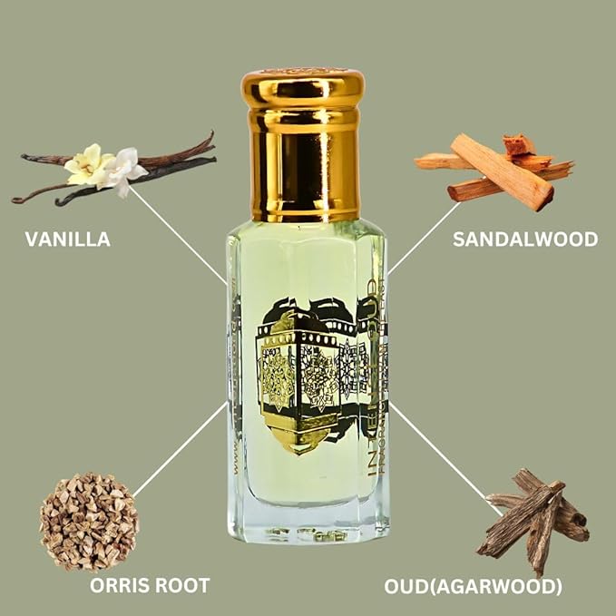 INTENSE OUD Woody Vanilla Long Lasting Arabian Perfume Oils for Women 12ML (0.40 OZ) Concentrated Perfume Oil with Sweet Vanilla, Soft Sandalwood & Rich Oud – Fragrance Oil in Black Gift Box