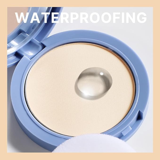 Oil Control Matte Perfection Face Powder Compact For Women, Matte Smooth Flawless Setting Powder Makeup, Polvo Compacto De Maquillaje, Waterproof Long Lasting, 0.35Oz,(Nude Translucent, 1)